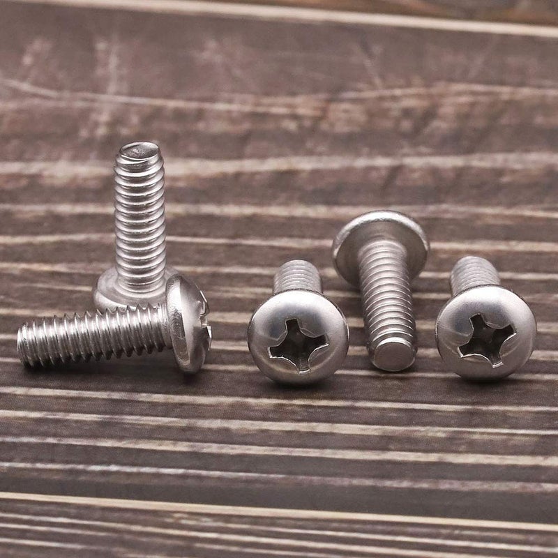 EASTLO #6-32 × 1/2" برغي آلة رأس مسطح، محرك فيليبس، فولاذ مقاوم للصدأ 304 18-8، تشطيب لامع، خيط آلة كامل، 100 قطعة - Image 5